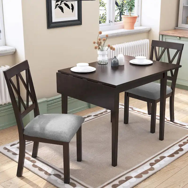 Elegant Farmhouse Round Dining Table with Adjustable Length and X-Base Be Used for Modern Dining Room