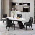 Tufted Upholstered Dining Chairs with Sloped Arms (Set of 4)