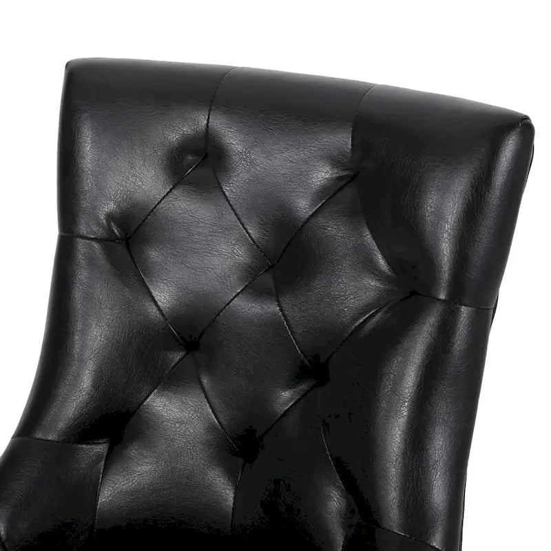Tufted Upholstered Dining Chairs with Sloped Arms (Set of 4)