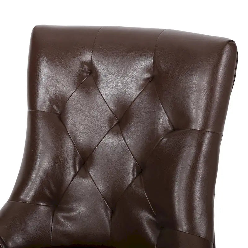Tufted Upholstered Dining Chairs with Sloped Arms (Set of 4)