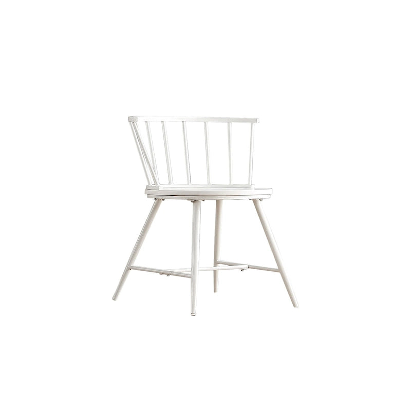 Low Back Metal and Wood Spindle Dining Chair (Set of 2)