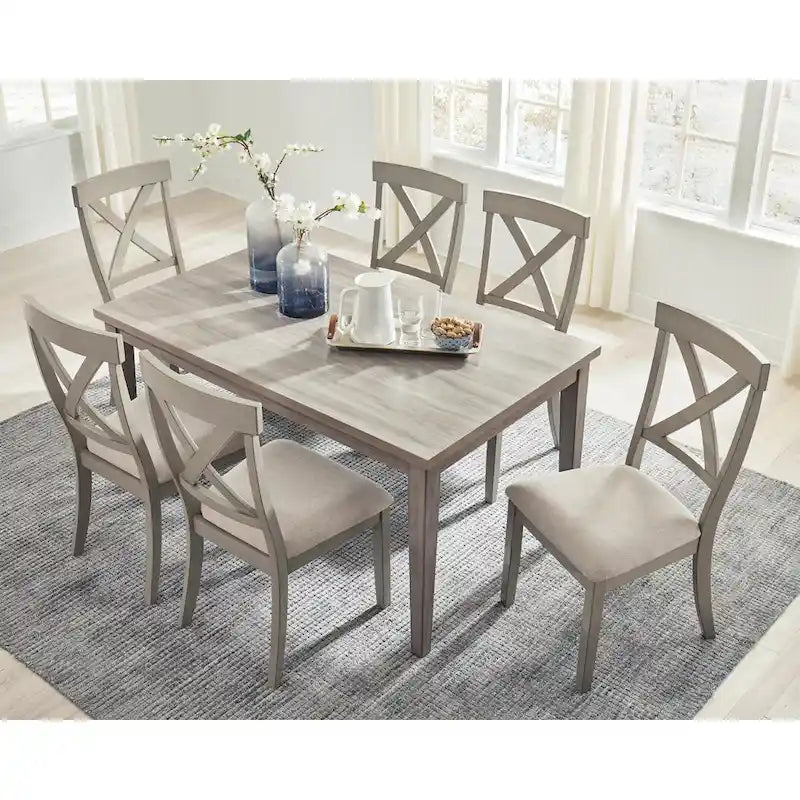 Gray Rectangular Dining Table