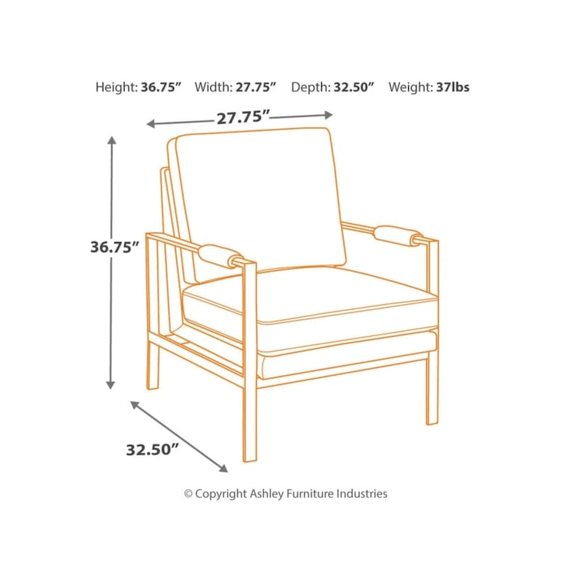 Contemporary Brown Faux Leather Accent Chair