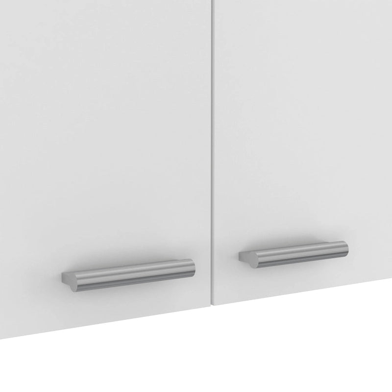 Wall Cabinet with 2 Double Doors, Dish Rack, and Open Shelves - 59"W