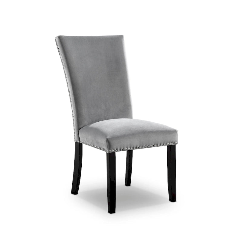 Modern Nailhead Dining Side Chairs (Set of 2)