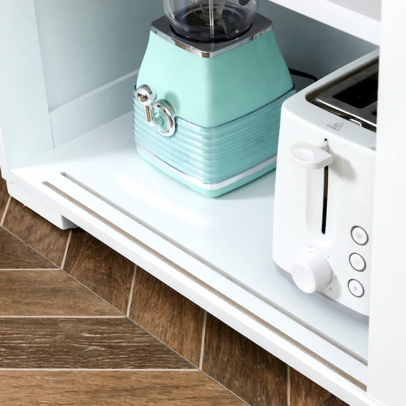 Modern Kitchen Sideboard, Stackable Storage Cabinet with Sliding Glass Door