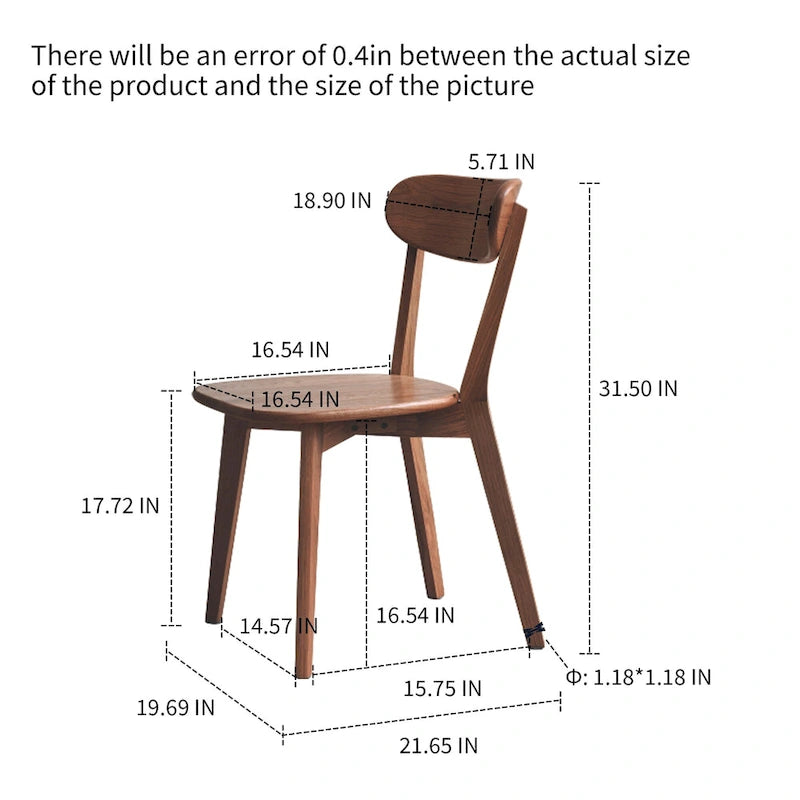 Solid Oak Wood Dining Chair, FAS Grade