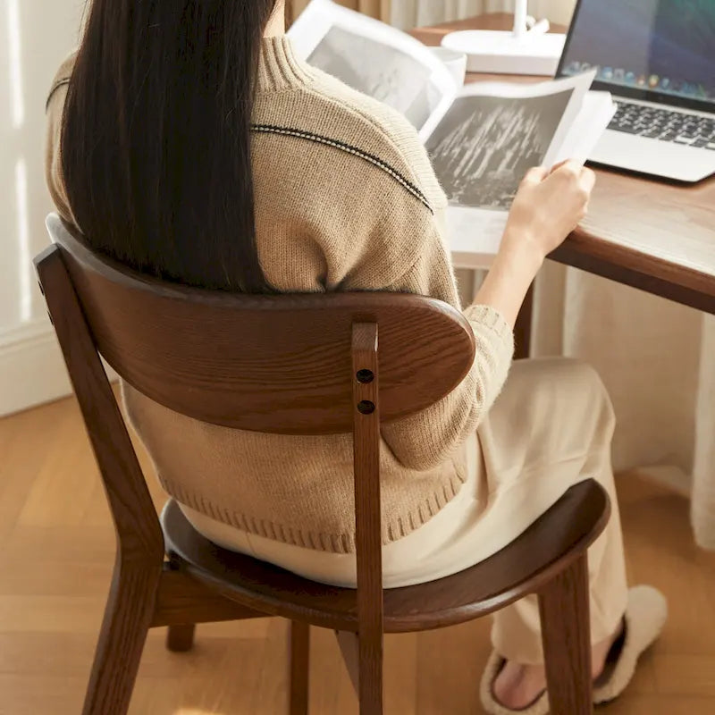 Solid Oak Wood Dining Chair, FAS Grade
