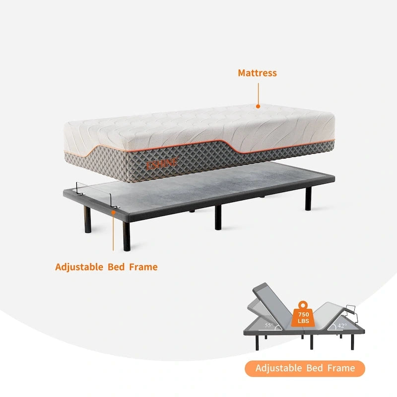 Electric Adjustable Bed Frame with Massage