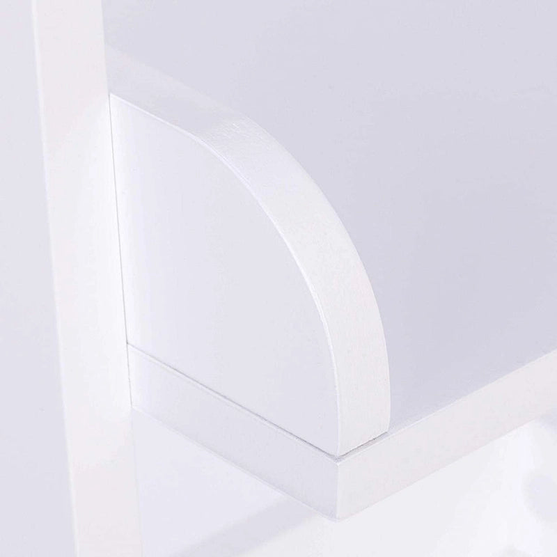 3-Tier Freestanding Ladder Shelf, White