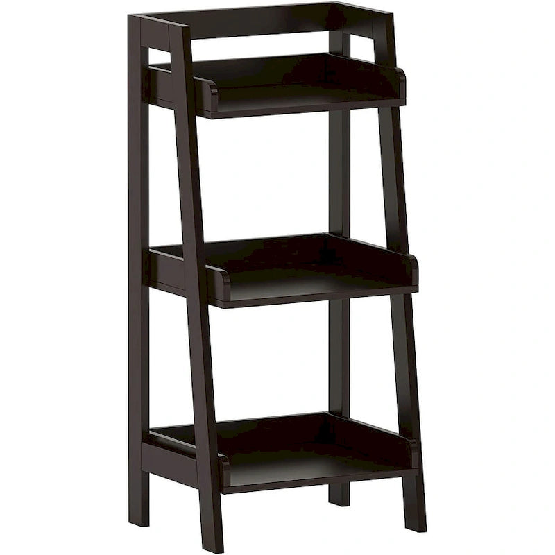 3-Tier Freestanding Ladder Shelf, White