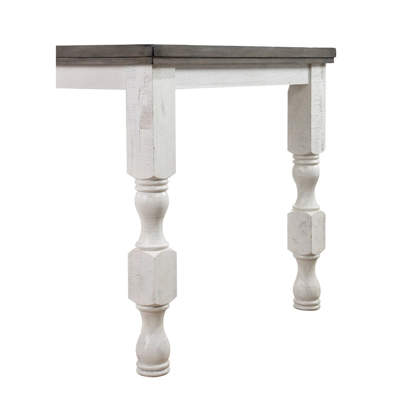 Rustic Antique White 79-inch Counter Height Dining Table