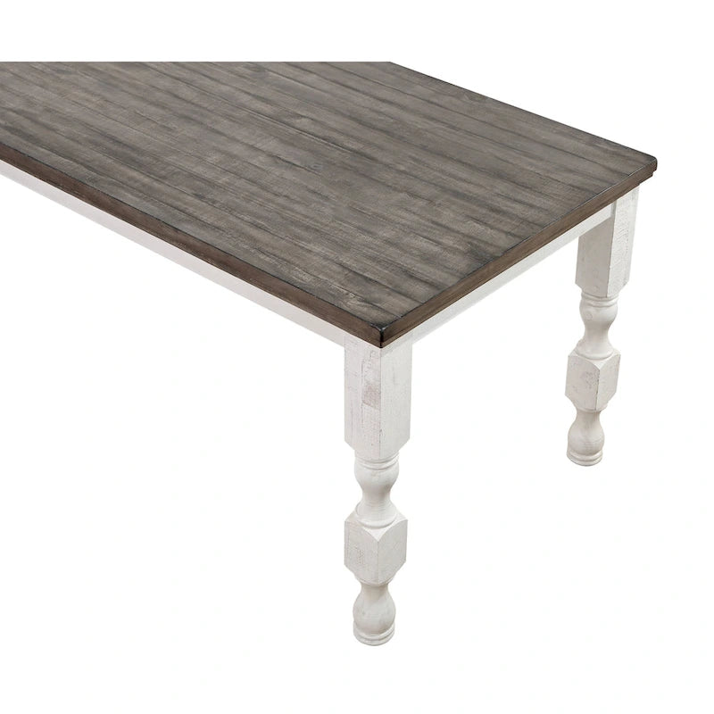 Rustic Antique White 79-inch Counter Height Dining Table