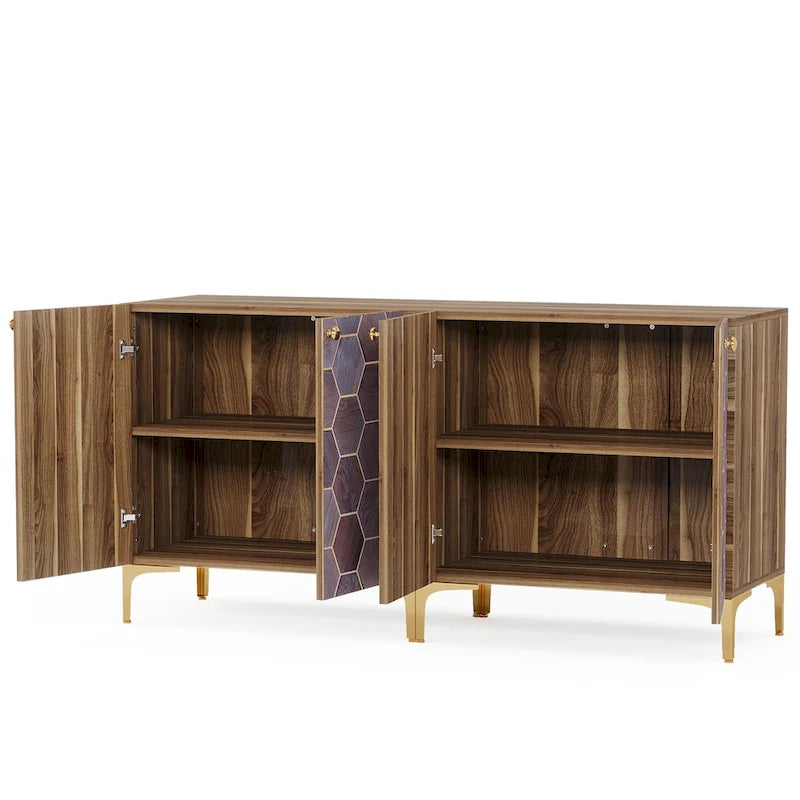 Modern Buffet Sideboard Cabinet with Storage for Dining Room (Set of 2)