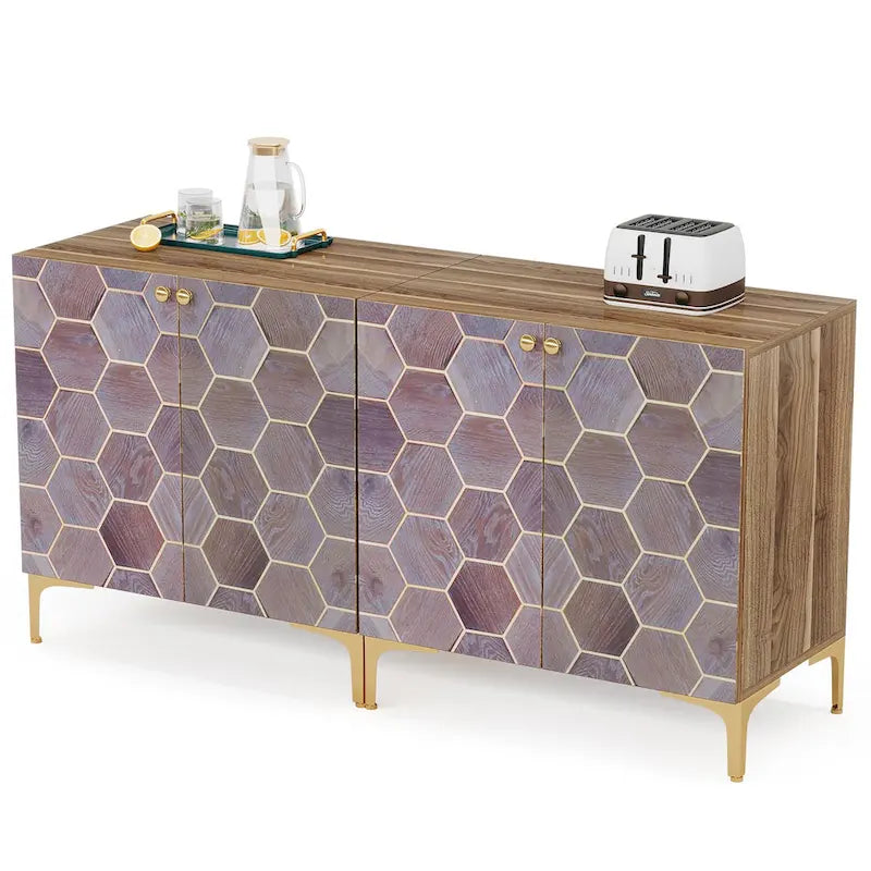 Modern Buffet Sideboard Cabinet with Storage for Dining Room (Set of 2)