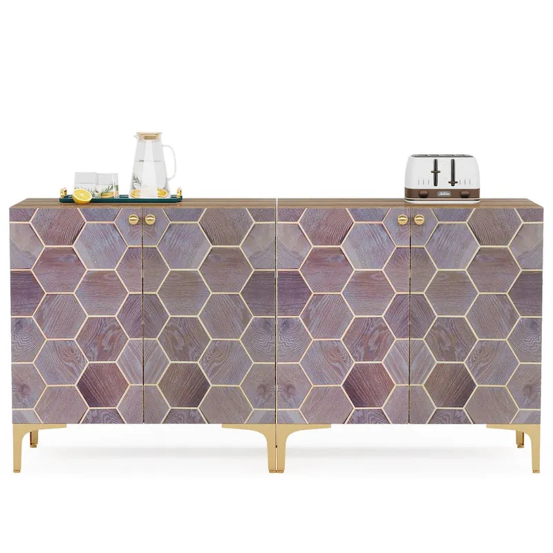 Modern Buffet Sideboard Cabinet with Storage for Dining Room (Set of 2)