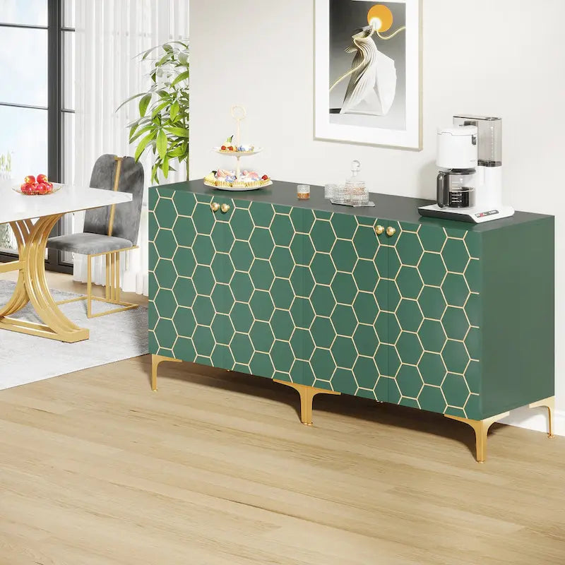 Modern Buffet Sideboard Cabinet with Storage for Dining Room (Set of 2)