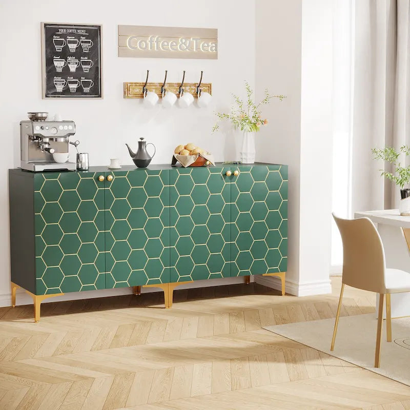 Modern Buffet Sideboard Cabinet with Storage for Dining Room (Set of 2)