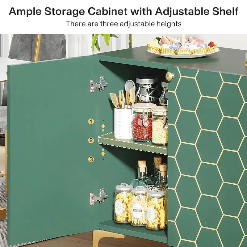 Modern Buffet Sideboard Cabinet with Storage for Dining Room (Set of 2)