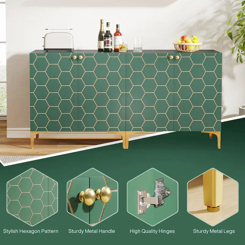 Modern Buffet Sideboard Cabinet with Storage for Dining Room (Set of 2)