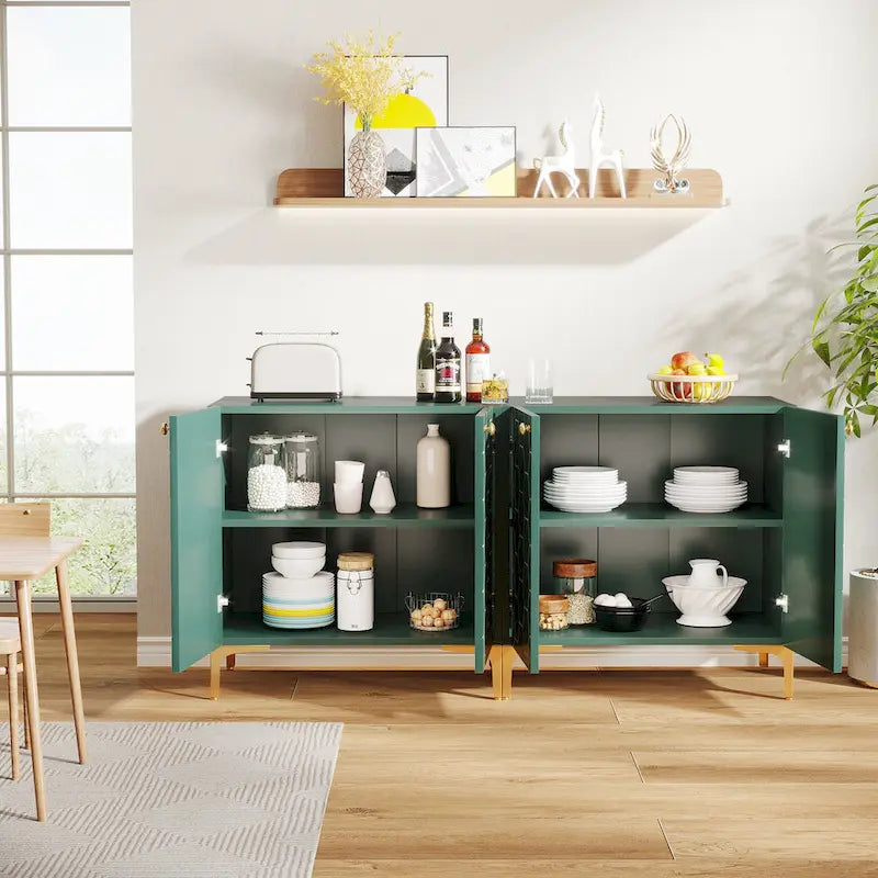 Modern Buffet Sideboard Cabinet with Storage for Dining Room (Set of 2)