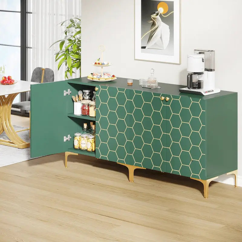 Modern Buffet Sideboard Cabinet with Storage for Dining Room (Set of 2)