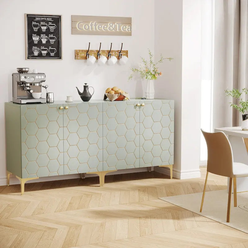 Modern Buffet Sideboard Cabinet with Storage for Dining Room (Set of 2)