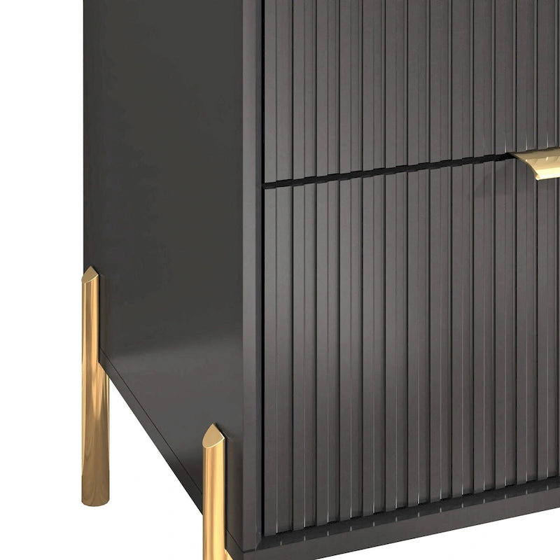 Modern 30 5-Drawer Chest with Metal Handles