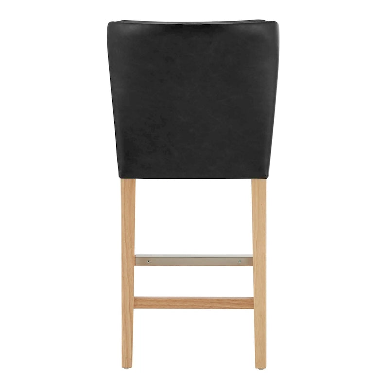 Wingback Faux Leather Counter Stool