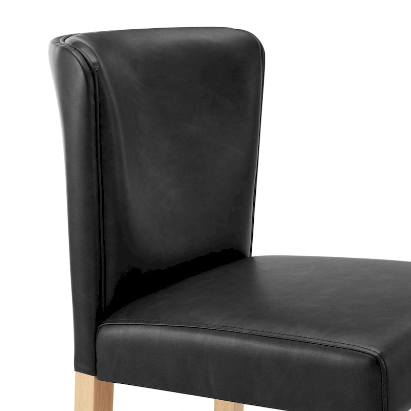 Wingback Faux Leather Counter Stool