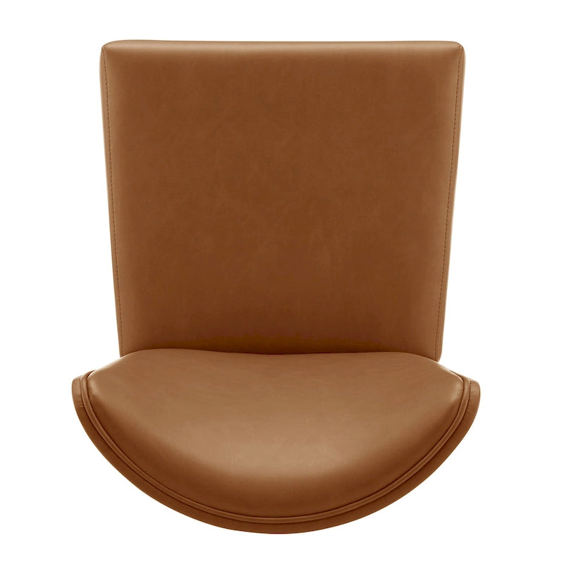 Wingback Faux Leather Counter Stool
