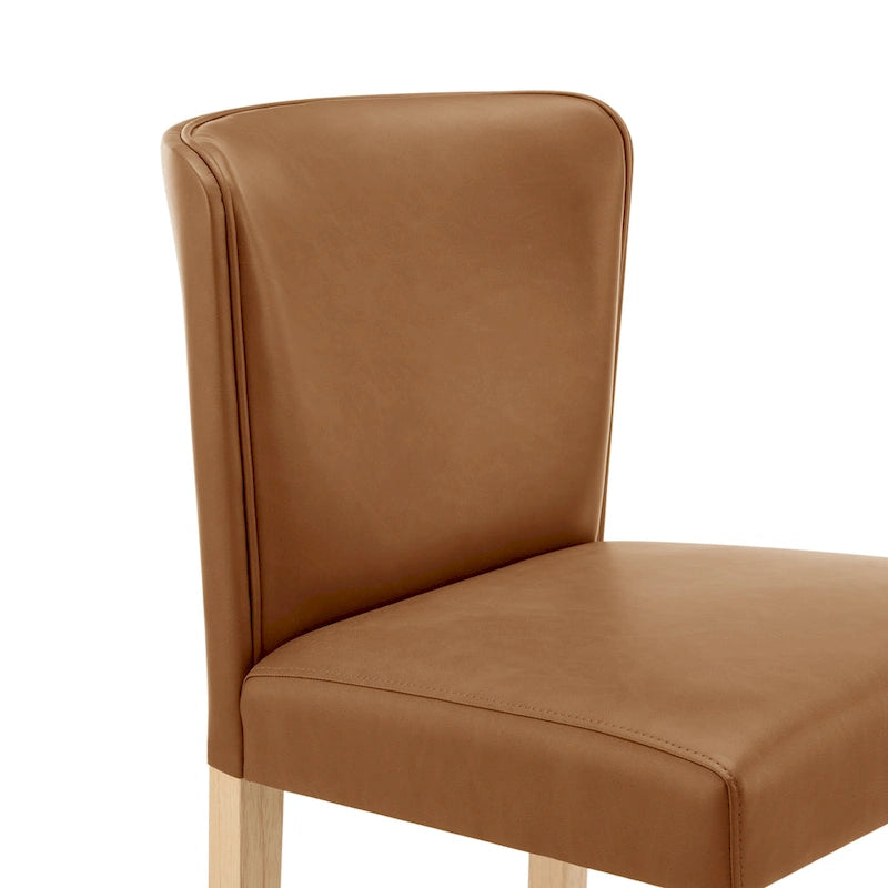 Wingback Faux Leather Counter Stool