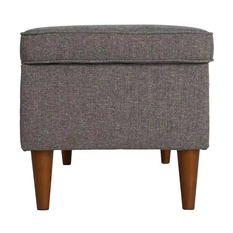Upholstered Storage Bench with Solid Wood Legs, 50"