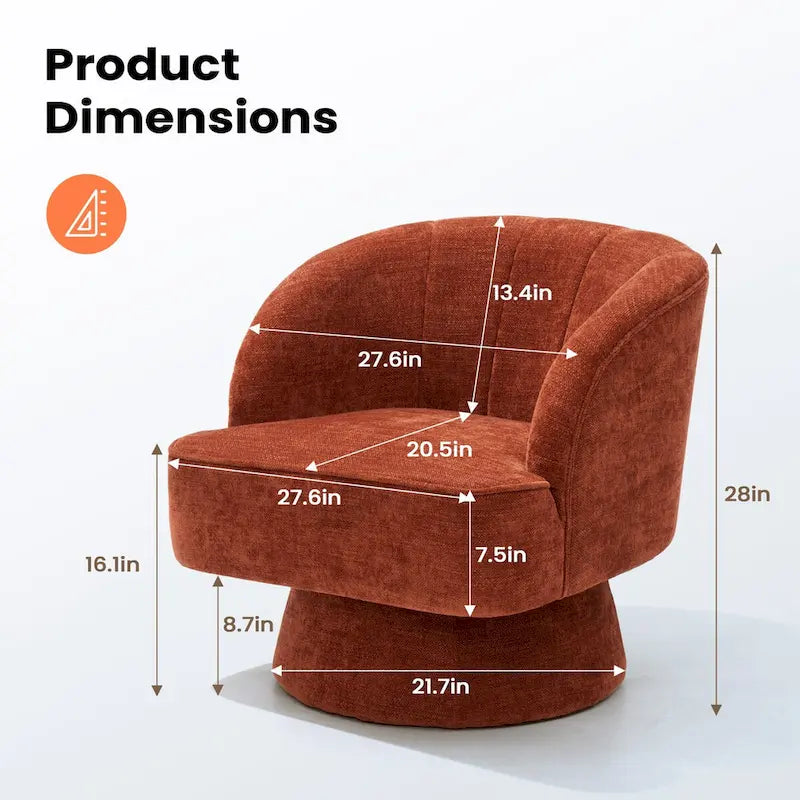 Swivel Accent Chair Armchair for Living Room & Bedroom