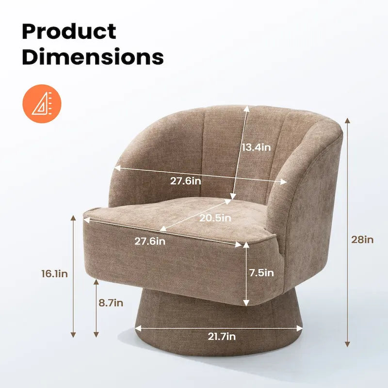Swivel Accent Chair Armchair for Living Room & Bedroom
