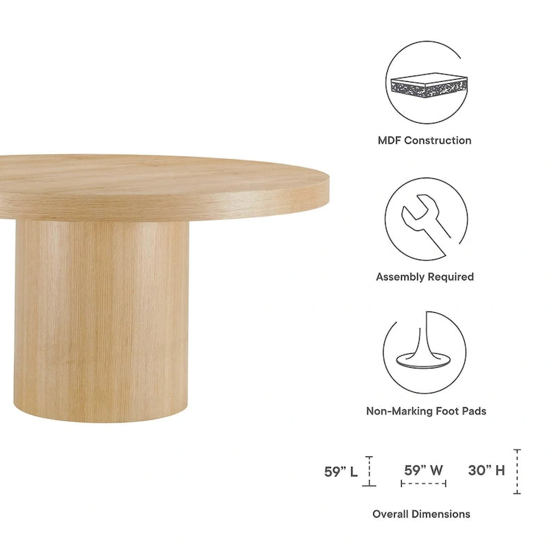 60-inch Round Dining Table