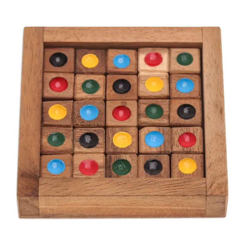 Handmade Colorful Sudoku Wood Game