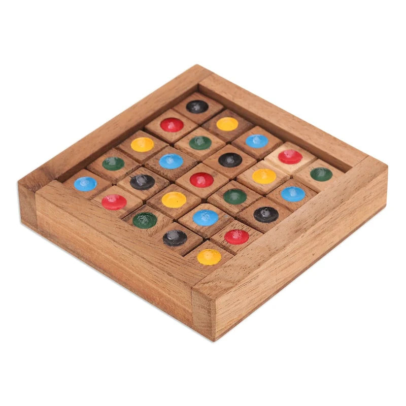 Handmade Colorful Sudoku Wood Game