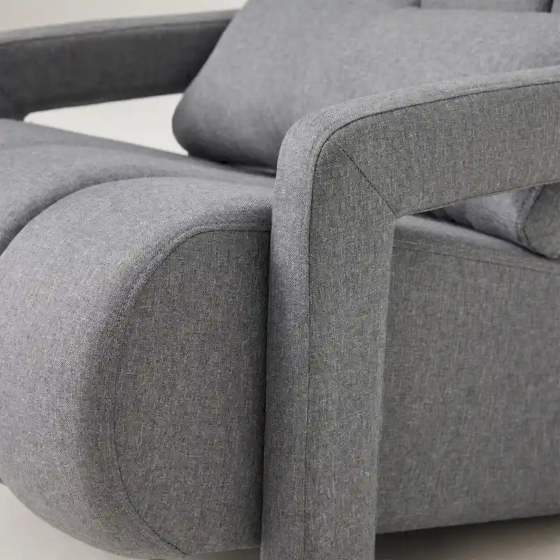 Modern Upholstered accent chair, Comfortable Linen Fabric with a pillow for Living room,bedroo,mLinen