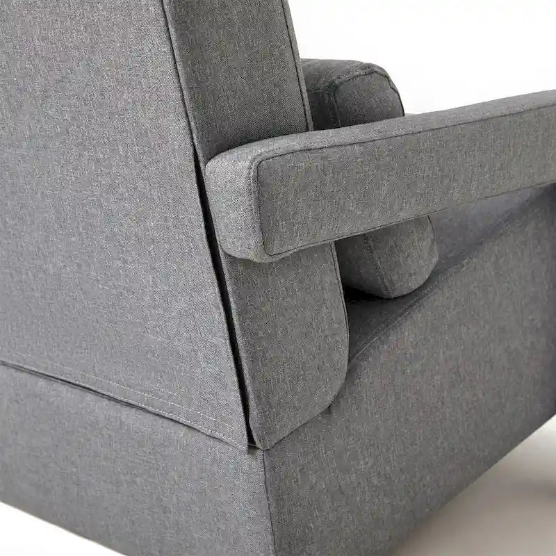 Modern Upholstered accent chair, Comfortable Linen Fabric with a pillow for Living room,bedroo,mLinen