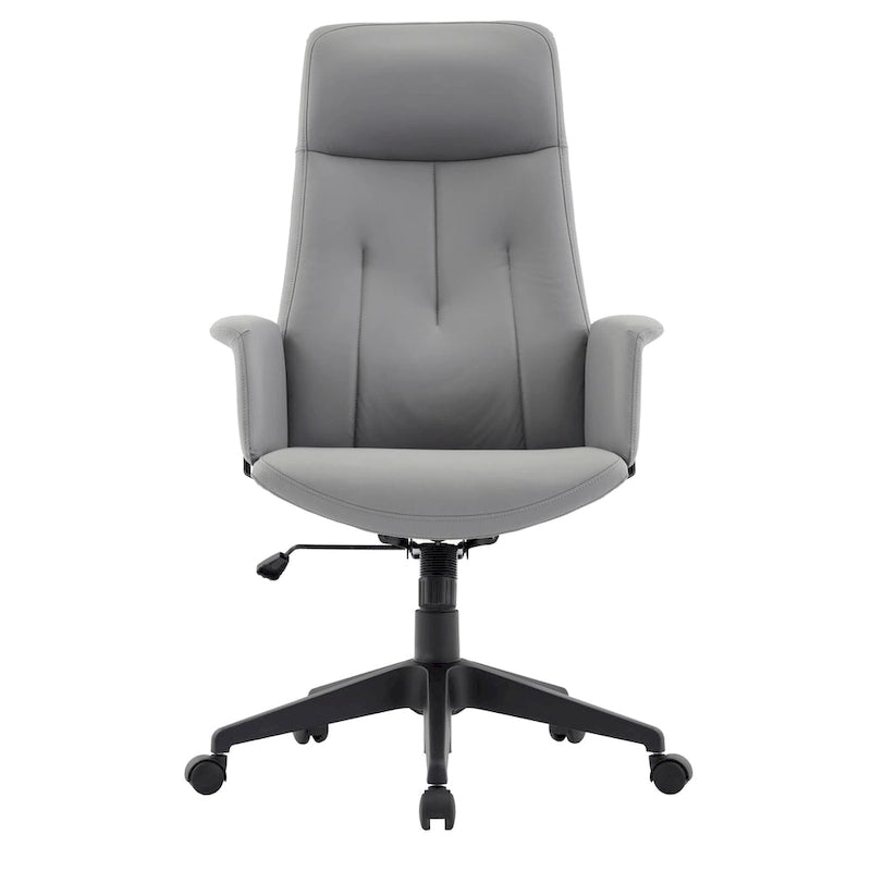 High-Back PU Leather Ergonomic Office Chair with Lumbar Support and Swivel