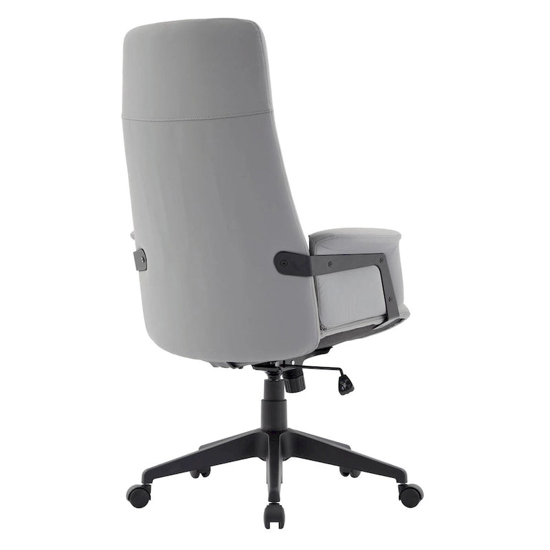 High-Back PU Leather Ergonomic Office Chair with Lumbar Support and Swivel