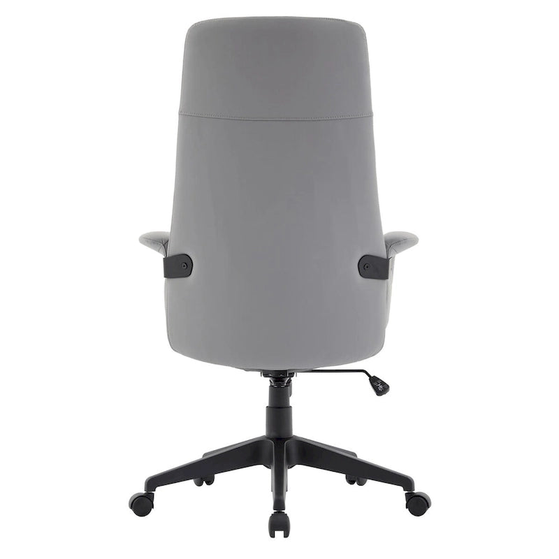 High-Back PU Leather Ergonomic Office Chair with Lumbar Support and Swivel