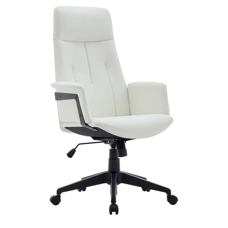 High-Back PU Leather Ergonomic Office Chair with Lumbar Support and Swivel