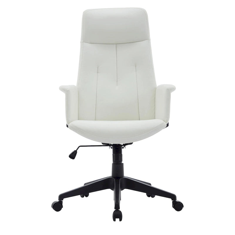 High-Back PU Leather Ergonomic Office Chair with Lumbar Support and Swivel