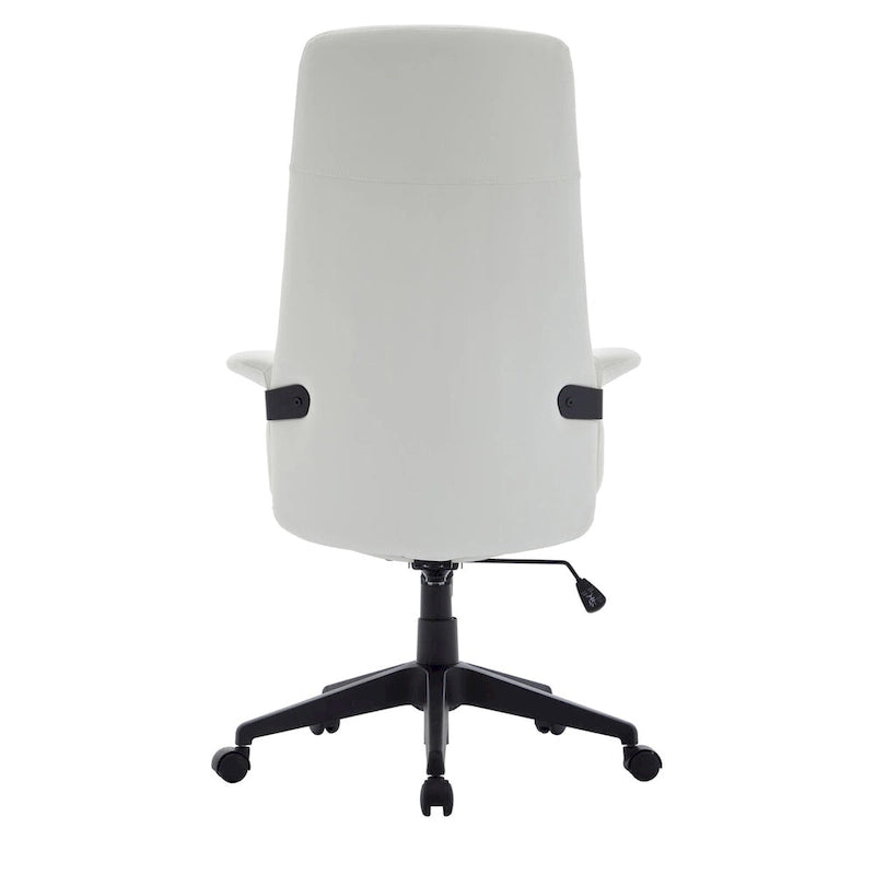 High-Back PU Leather Ergonomic Office Chair with Lumbar Support and Swivel