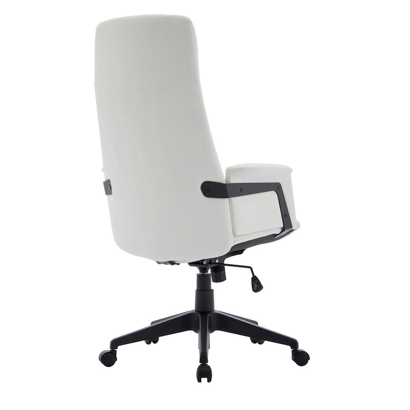 High-Back PU Leather Ergonomic Office Chair with Lumbar Support and Swivel