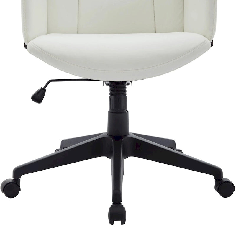 High-Back PU Leather Ergonomic Office Chair with Lumbar Support and Swivel