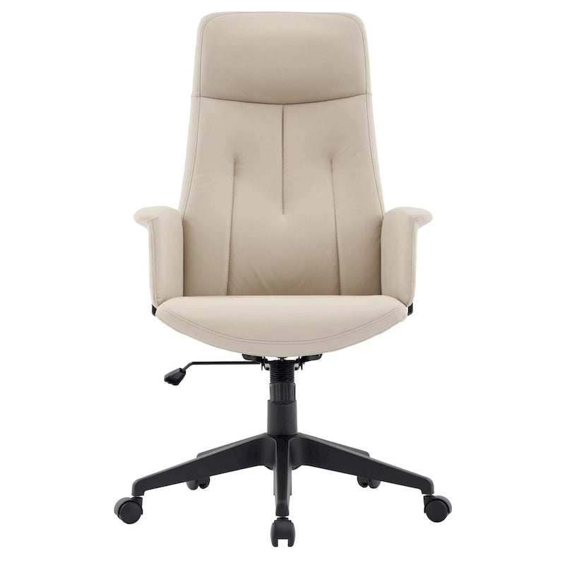 High-Back PU Leather Ergonomic Office Chair with Lumbar Support and Swivel