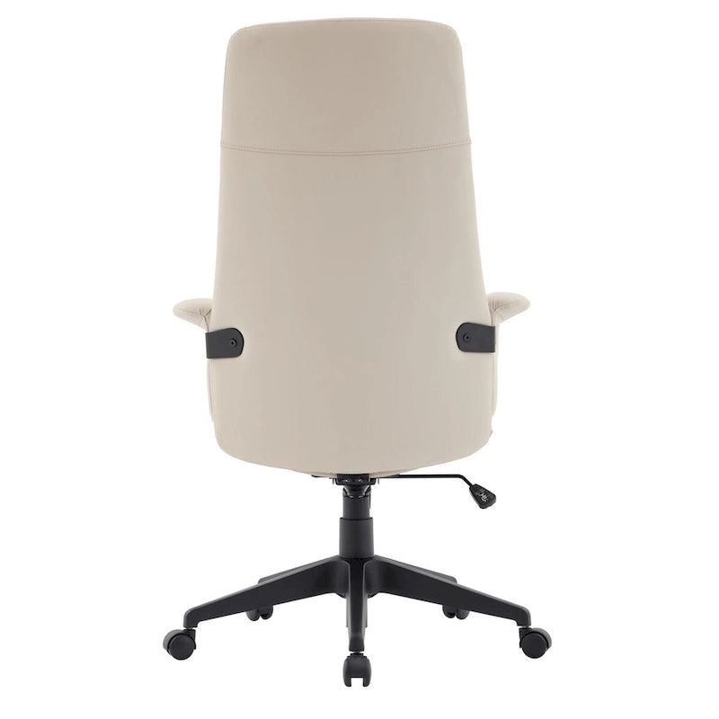 High-Back PU Leather Ergonomic Office Chair with Lumbar Support and Swivel